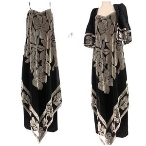 NWOT🇨🇦VTG 90’ Sophisticated JR Velvety Chiffon Long Dress w/ Scarf